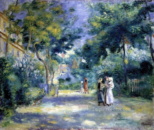the garden in montmartre Pierre Auguste Renoir Oil Paintings
